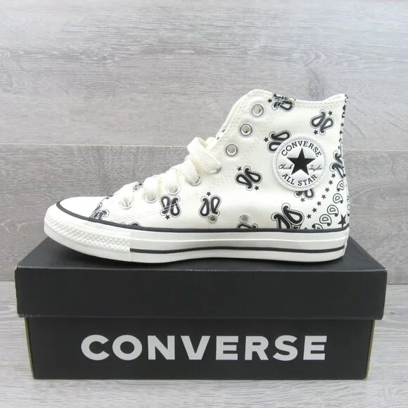 Converse Chuck Taylor All Star HI Paisley Sneakers Womens Size 8.5 NEW - Picture 3 of 16